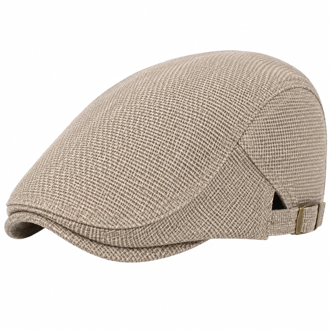 Schiebermütze Einheitsgröße Beige Textil Verstellbar Klassischer Freizeitstil