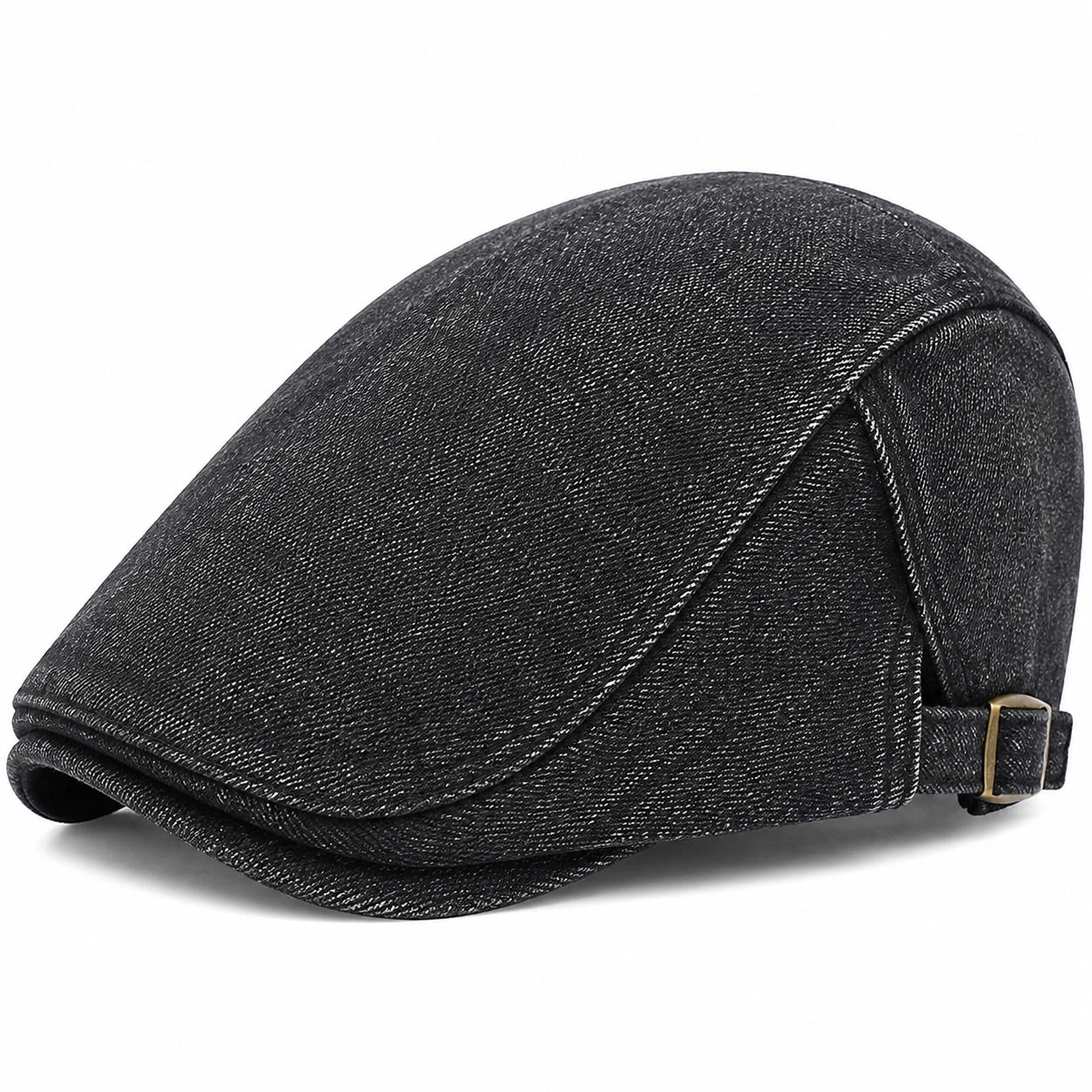 Schiebermütze Einheitsgröße aus Textil Schwarz verstellbar im Denim-Look