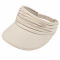 Damen Sonnenblende Einheitsgröße Textil Beige Faltbares Design