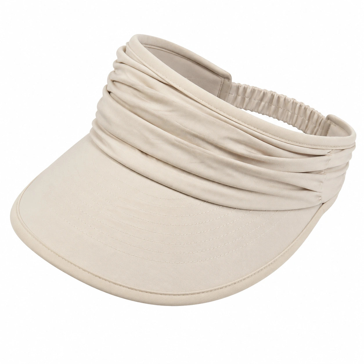Damen Sonnenblende Einheitsgröße Textil Beige Faltbares Design